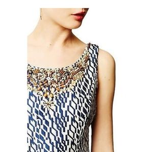 Anthropologie Mulberry Road beaded Jacquard Dress Size 6 New With Tags